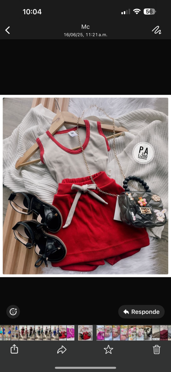 Conjunto en falda short